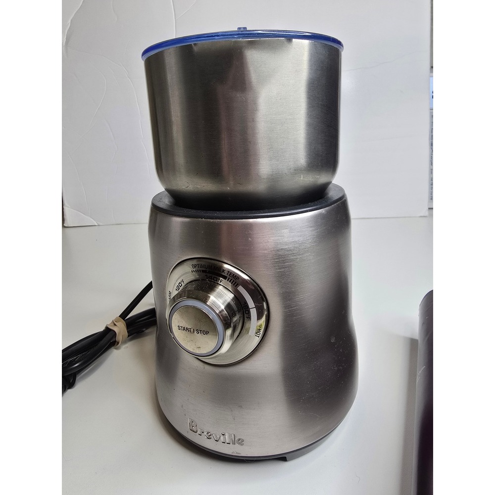 Breville Milk Cafe BMF600XL Electric Milk Frother Warmer Stainless Steel Silver